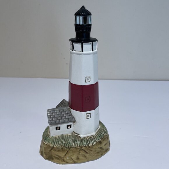 Geo Z Lefton Montauk Lighthouse Figurine Musical Ebb Tide 01425 Vintage 1994 - Picture 3 of 11